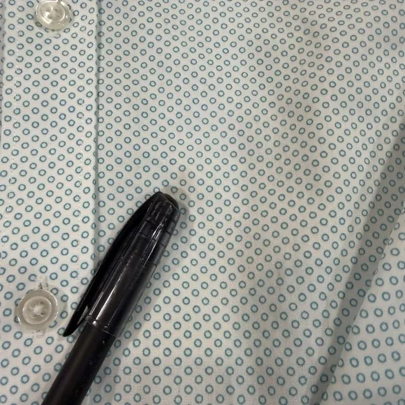 Bonobos Tailored Slim Fit Geometric Dress Shirt Green 16.5 34 Wrinkle Free - Picture 3 of 9